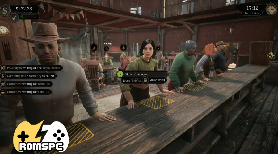 Saloon Simulator features